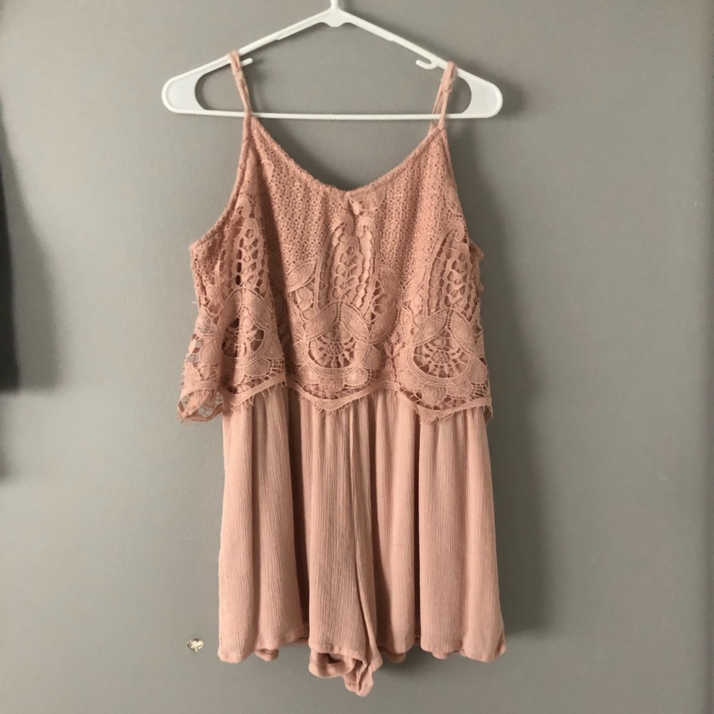 Pink lace ROMPER!!